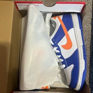 Nike Low Dunks Blue and mandarin